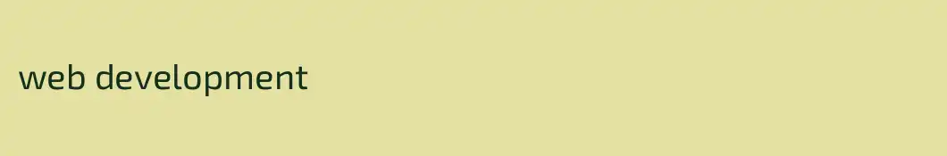 web development